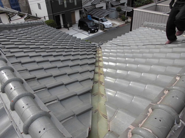 加古川市で台風・雨漏り対策！棟の積み直し＆谷交換工事をまるごと解決